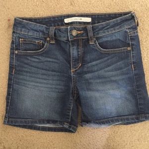 Dark wash shorts